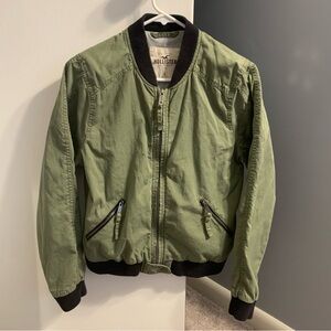 Hollister Olive Green jacket with black trim
